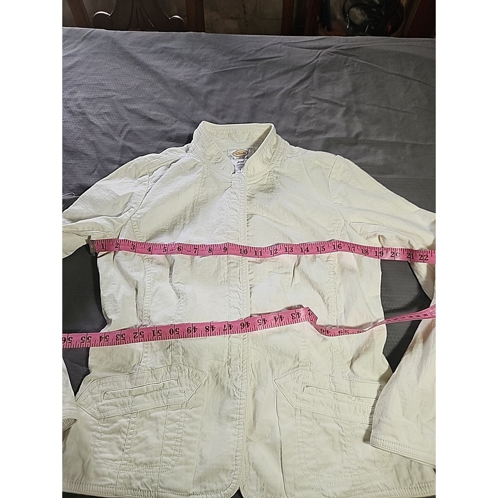 Talbots Cropped Jacket Mock Collar Long Sleeve Petites‎ 8 Stretch - Picture 4 of 9